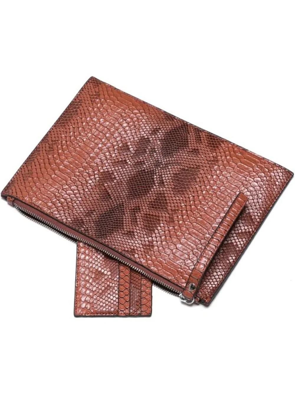 Chic Snakeskin PU Leather Clutch - Stylish Envelope Purse Bag with Hand Strap